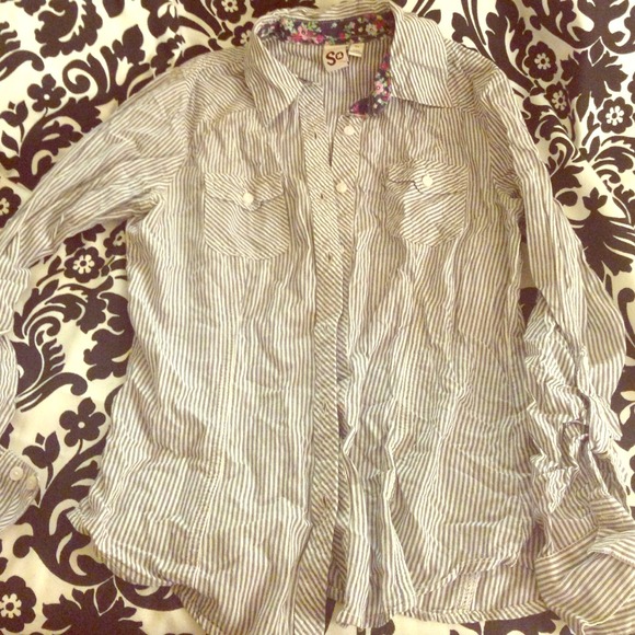 Pin stripe button down