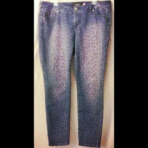 Purple cheetah print Torrid skinny jeans