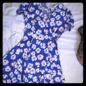 Asos blue flower print summer dress