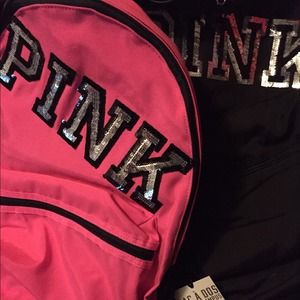 Two pink brand new back backpacks 45 dollars each