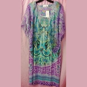 👗👒Lavender and teal patterned Cato dress