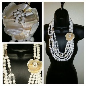 Genuine mother- of- pearl necklace