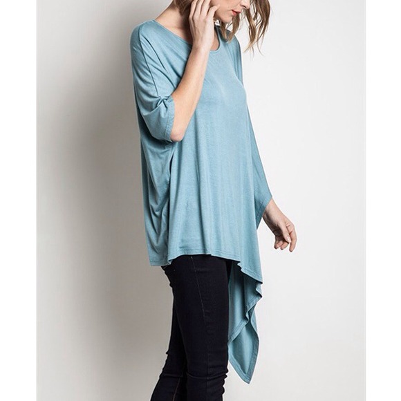 LOWEST PRICE "Drama Queen" Asymmetrical Hem Top - Picture 2 of 4