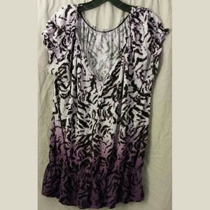 Purple animal print a.n.a top