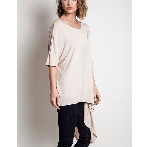 LOWEST PRICE "Drama Queen" Asymmetrical Hem Top - Picture 3 of 4
