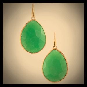 Stella & Dot Green Serenity Stone Drops
