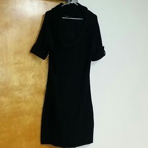 Black cowl neck sweater dress!