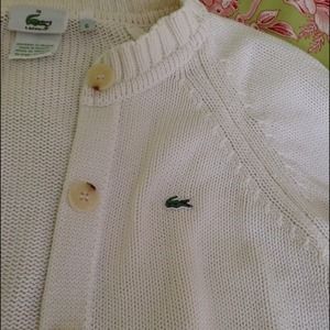 BUNDLED! Lacoste Cream Cardigan Size 38