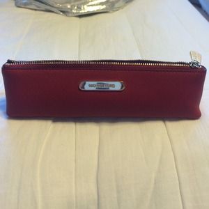 Red leather Michael Kors small case