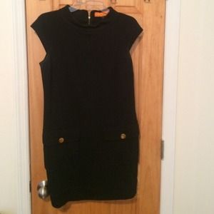 Cynthia Steffe little black dress with gold