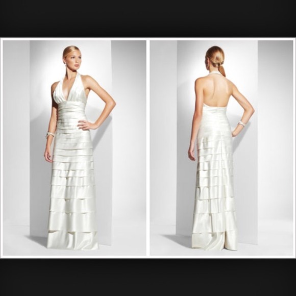 BCBG long white dress