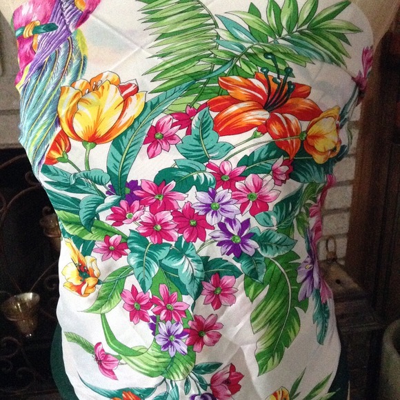 Cartier Bresson Paris Floral Scarf. - Picture 2 of 4