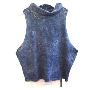 mineral wash crop top
