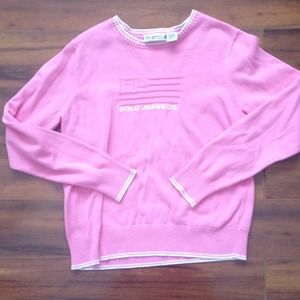 Comfy pink polo sweater
