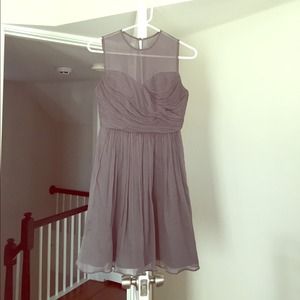Jcrew Silk Chiffon Smoke Gray Cocktail Dress