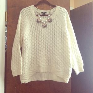 held for @apmerino H&M Chunky Off White Knit