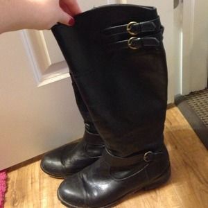 Black riding boots