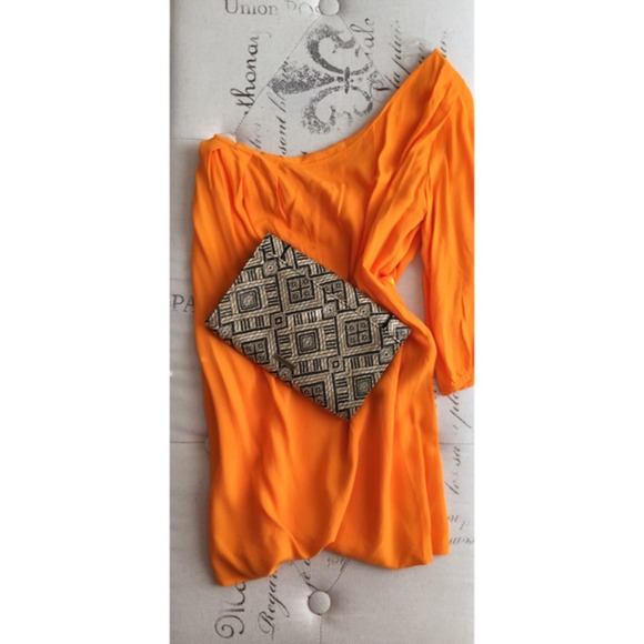 Orange spring dress