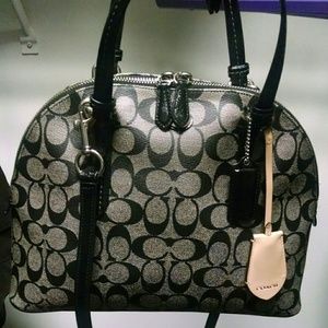 Reserved Auth. Coach PVC Monogram Domed Satchel