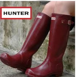 Merlot hunter boots