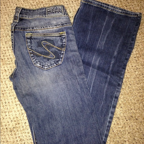 Silver bootcut jeans. Size 25. EUC.