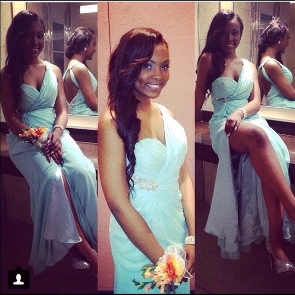Light blue prom dress