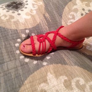 red sandals