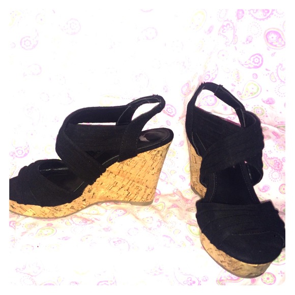 Sheikh size 6 wedges black - Picture 1 of 4