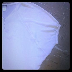 Sheer cream sleeved poncho