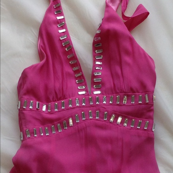 🚫SOLD🚫 BCBGMAXAZRIA pink halter dress