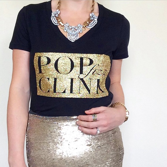 Pop Fizz Clink Glitter Graphic Tee - Picture 2 of 4