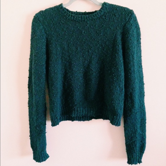 Pacsun Dark Green Comfy crop sweater