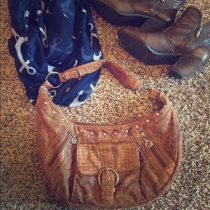 Brown leather purse