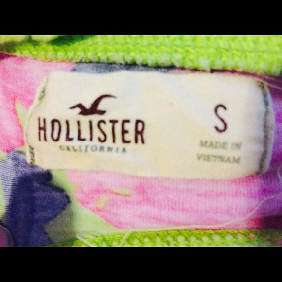 Strapless avocado green bright flower top! - Picture 3 of 4