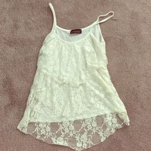 Body Central lace tank w/ see through mid section