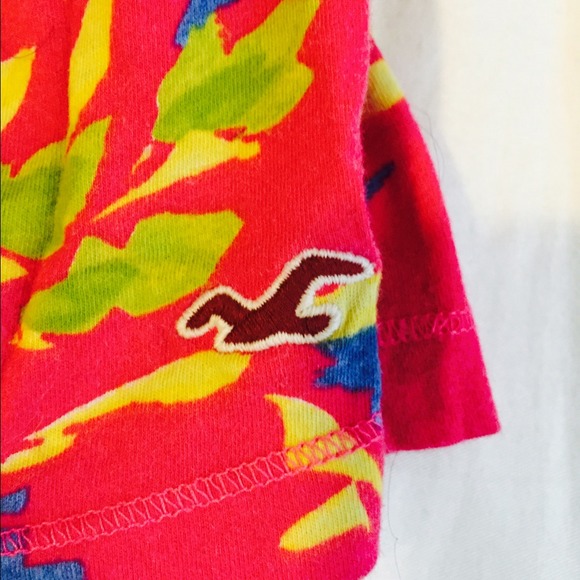 Really cute hot pink strapless top w/ flowers - Picture 2 of 4