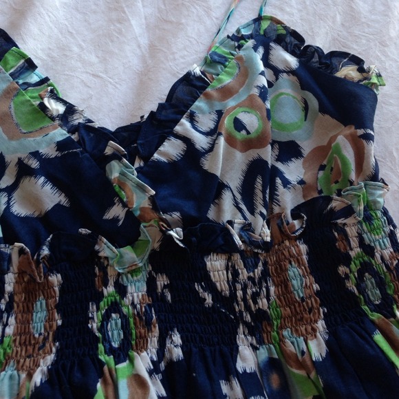 BCBG blue floral lace dress - Picture 3 of 4