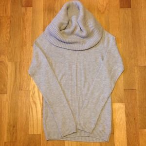 { very soft gray cowl neck sweater }