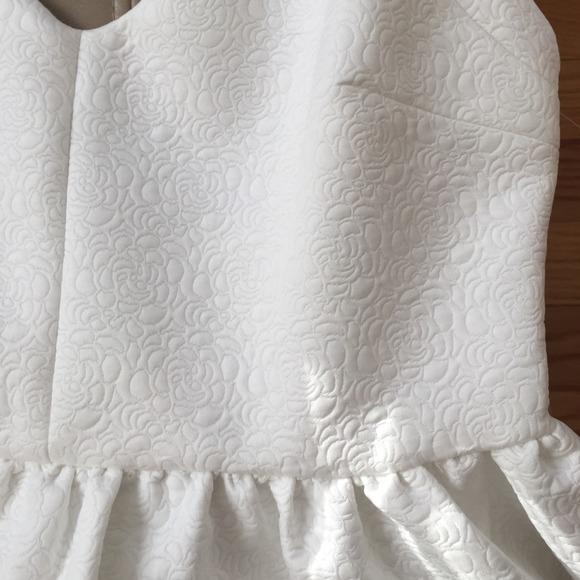 Zara white jacquard Dress💝 - Picture 3 of 4