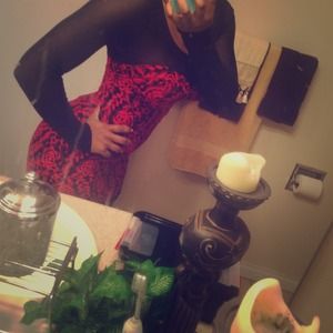 Black and red lace bodycon dress