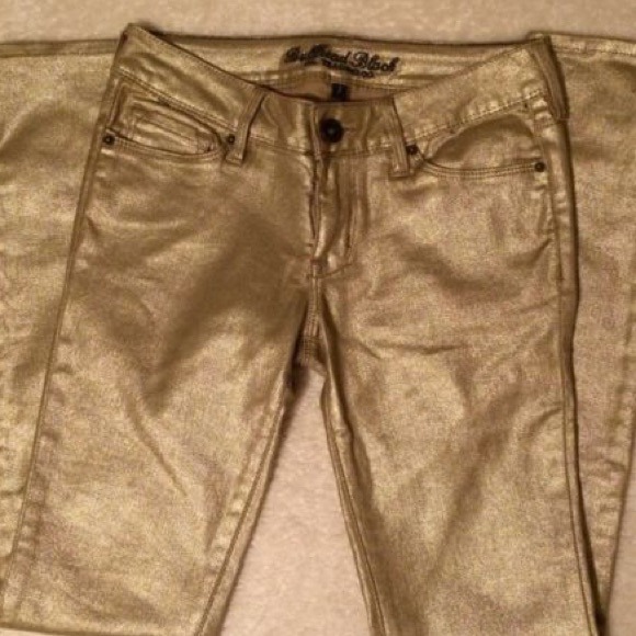 Bullhead Black Gold Skinny Jeans