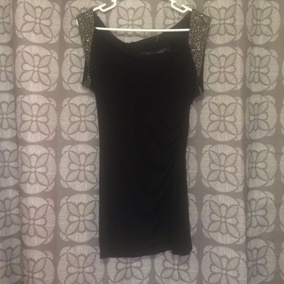 Guess-Black Shirt Md. (cutout, embellished)