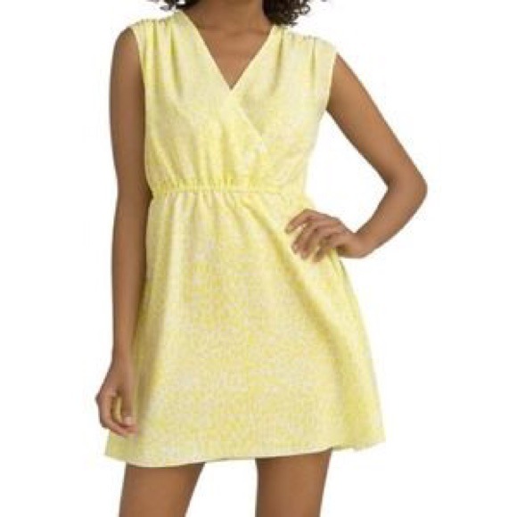 Kardashian kollection Yellow Leopard Print Dress - Picture 2 of 4