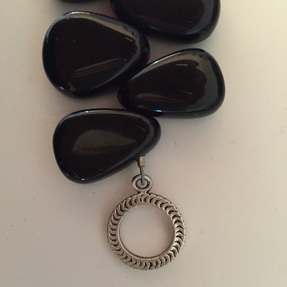 Black Bracelet w/Antique Look Sterling Silver - Picture 4 of 4