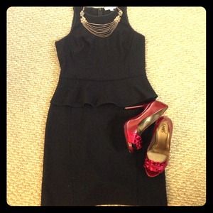 Carlos Santana ruby red peep toe pumps