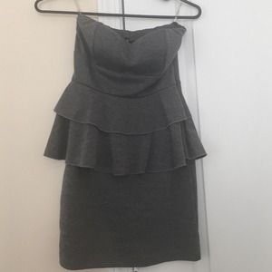 Strapless peplum dress