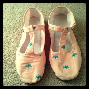 Pink and Blue Cloth Mary Janes