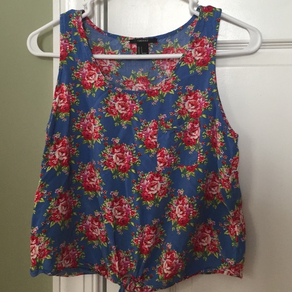 Flowery forever 21 tank top