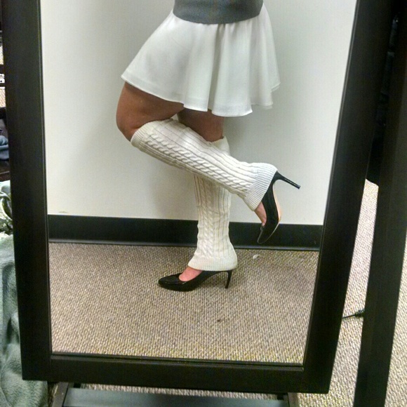 White leg warmers.