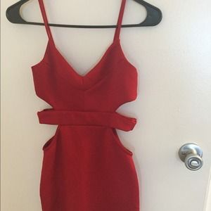 Sexy cut out spaghetti strap dress